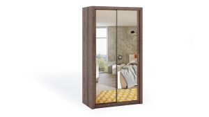 Posuvná šatní skříň BONO - Dub Monester - 120cm | Se zrcadlem, Bez zrcadla