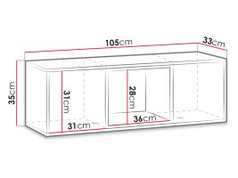 Závěsná skříňka OLIER - Bílá / Dub Artisan - 105cm GIBMEBLE