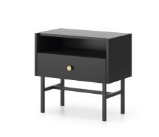 Noční stolek DIVA - Černá mat - 54,8cm KAROL MEBLE