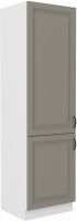 kuchyňská linka STILO - Claygrey MAT / Bílá - lednicová skříň (60 LO-210 2F)