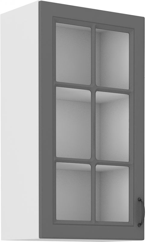 kuchyňská linka STILO - DUSTGREY MAT / Bílá - 40 horní vys.sklo (40 GS-90 1F) LEMPERT