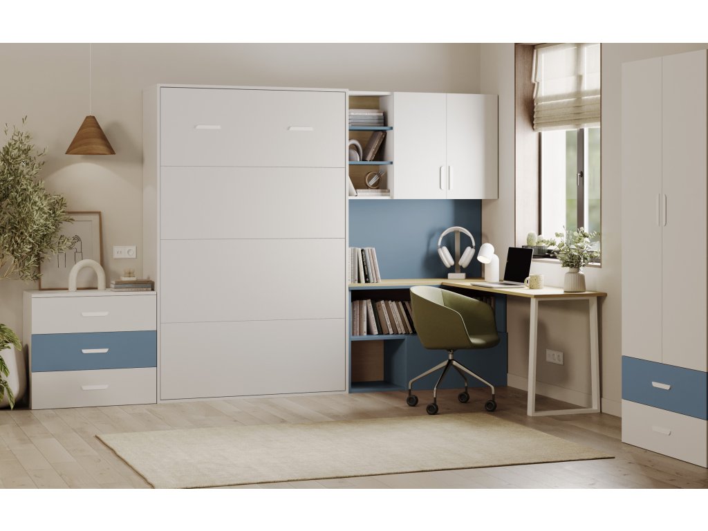 Praktické úložné prostory FLEXI BED s knihovnou