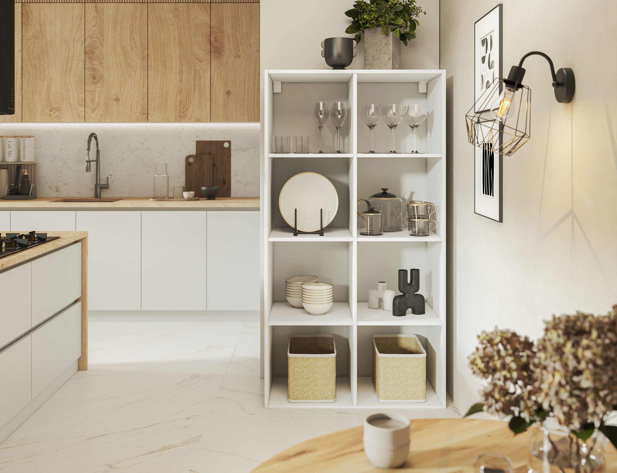 Elegantní design regálu PROSTTO