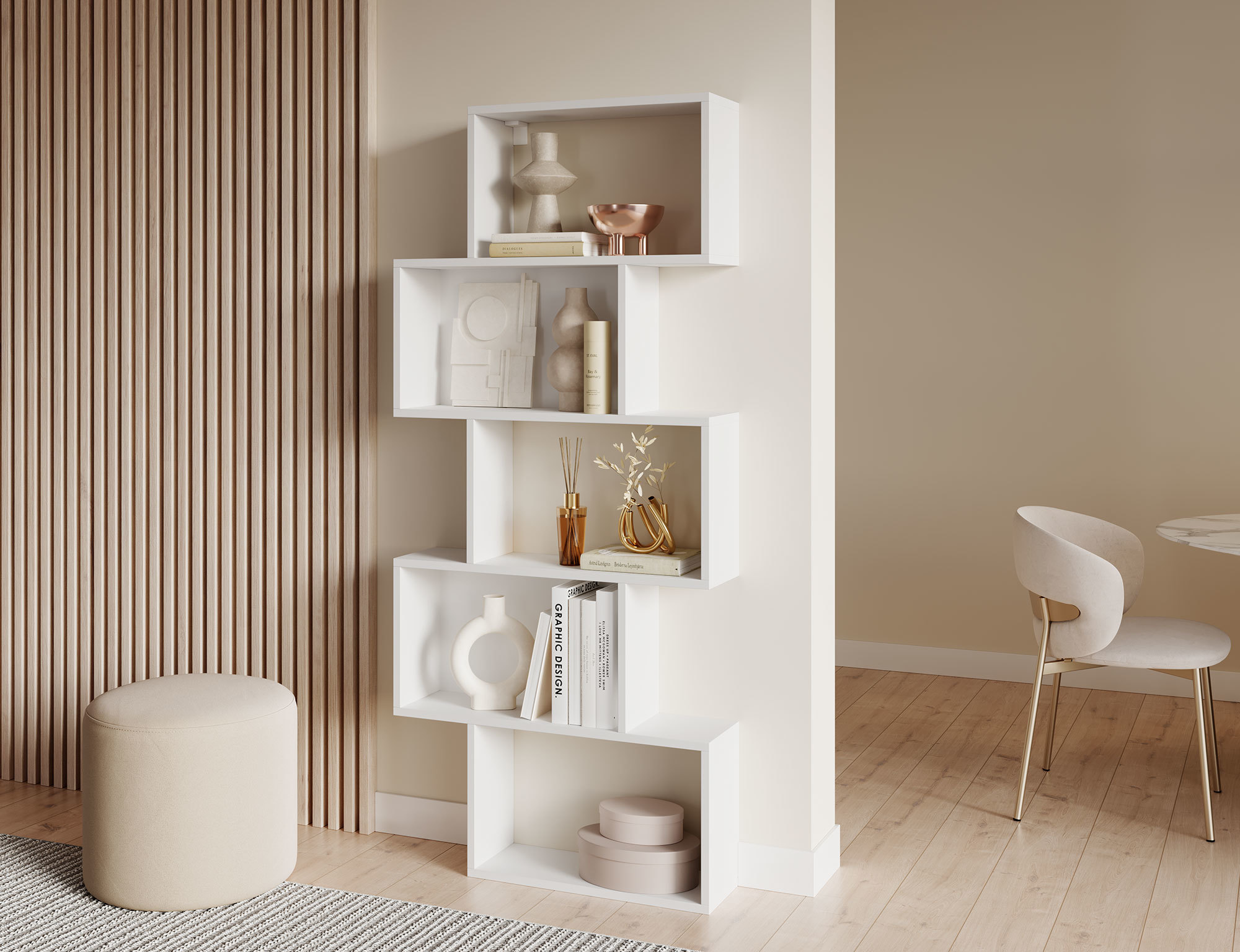 Moderní design regálu Sottis