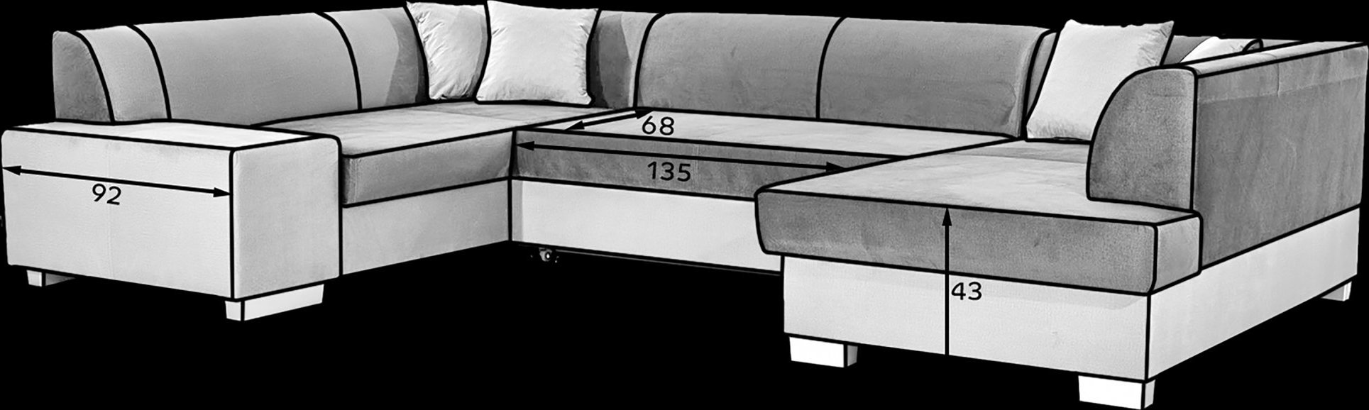 Komfortní sedací souprava Havana detail